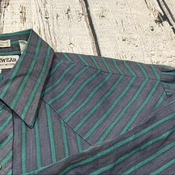 Vintage Ranchwear Pearl Snap Cowboy Rockabilly Button Down Top Shirt - Picture 6 of 7